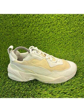 Puma Thunder Desert Boys Size 7Y White Beige Walking Running Shoes Sneakers